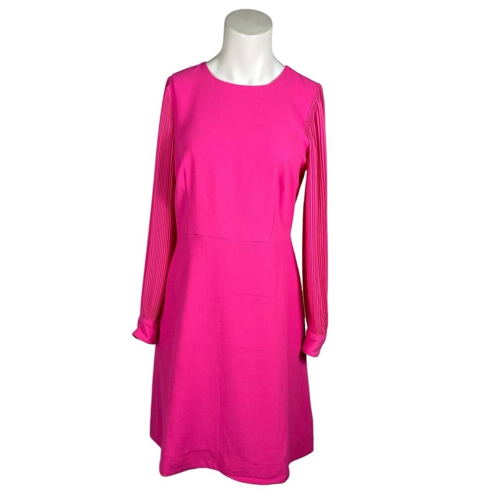 J.Crew Dress Women's 4 Pleated Sleeve A Line Pink
